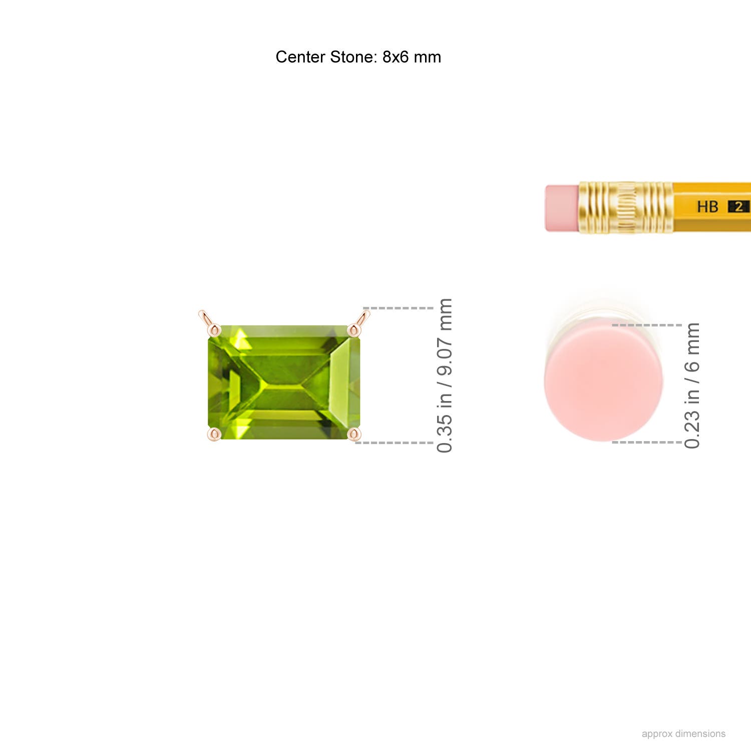 AAA - Peridot / 1.6 CT / 14 KT Rose Gold