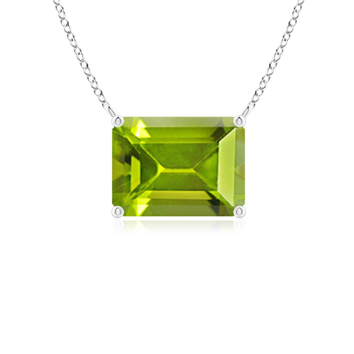 AAA - Peridot / 1.6 CT / 14 KT White Gold