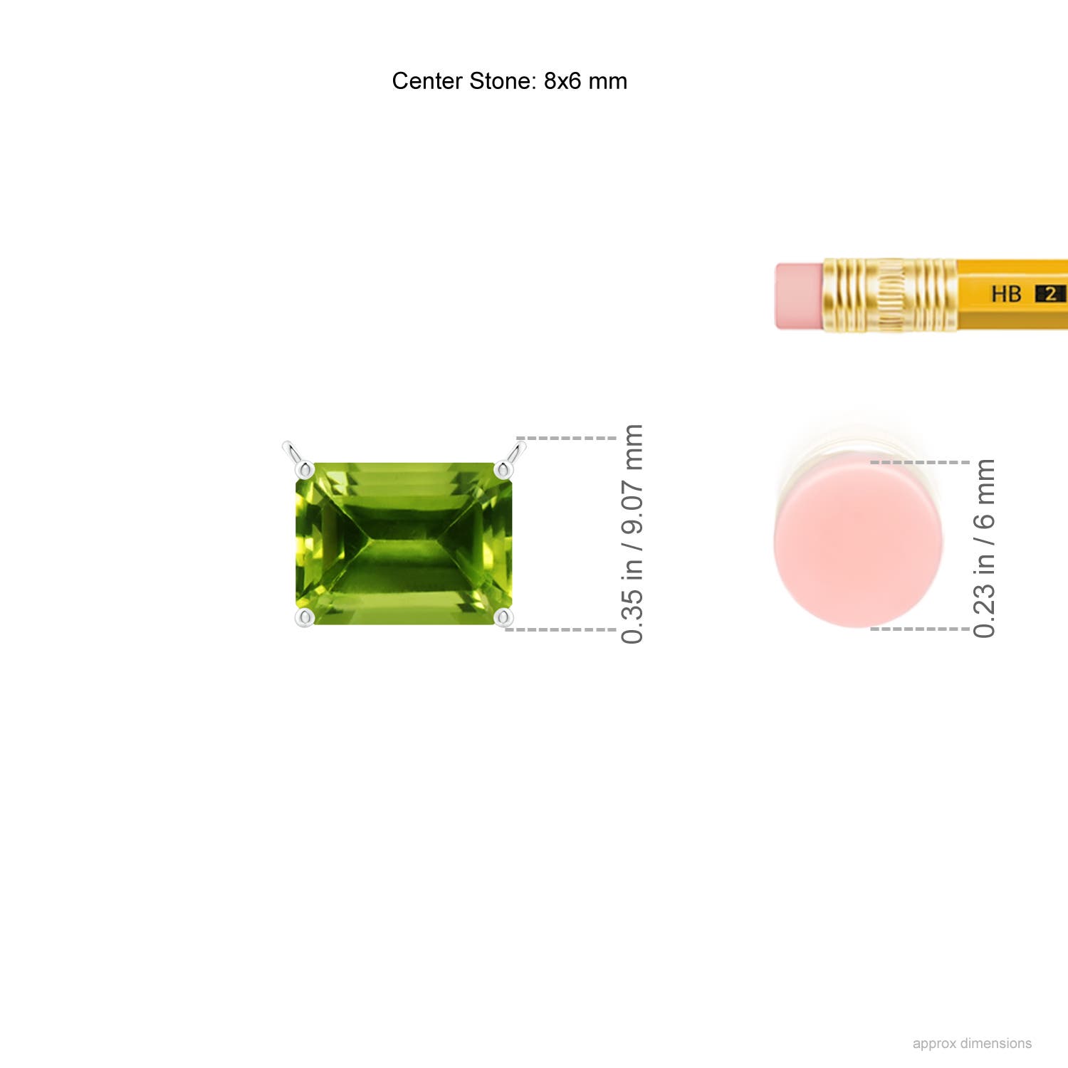 AAAA - Peridot / 1.6 CT / 14 KT White Gold