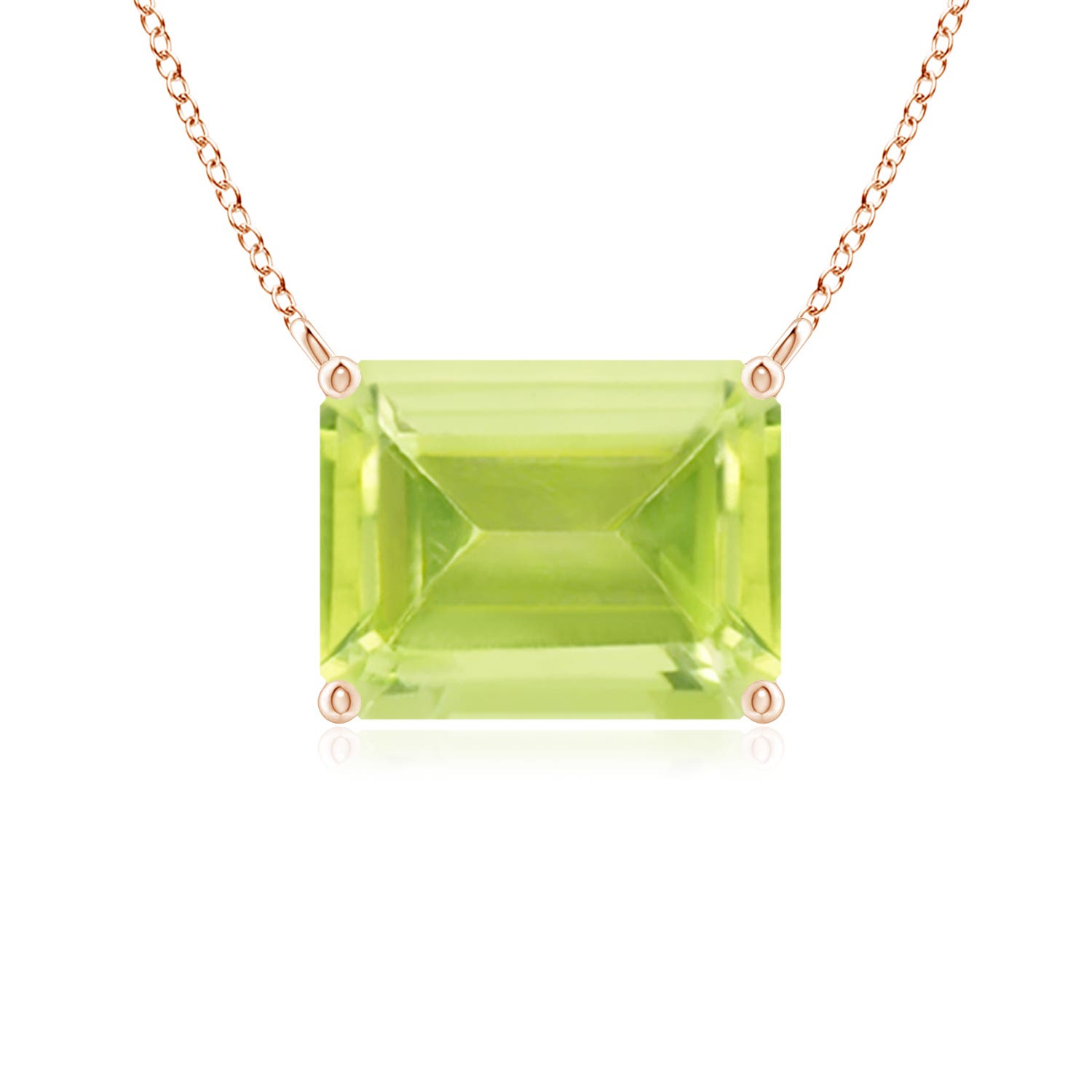 A - Peridot / 2.35 CT / 14 KT Rose Gold