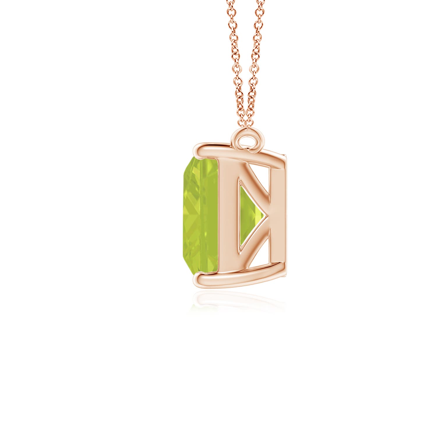 A - Peridot / 2.35 CT / 14 KT Rose Gold