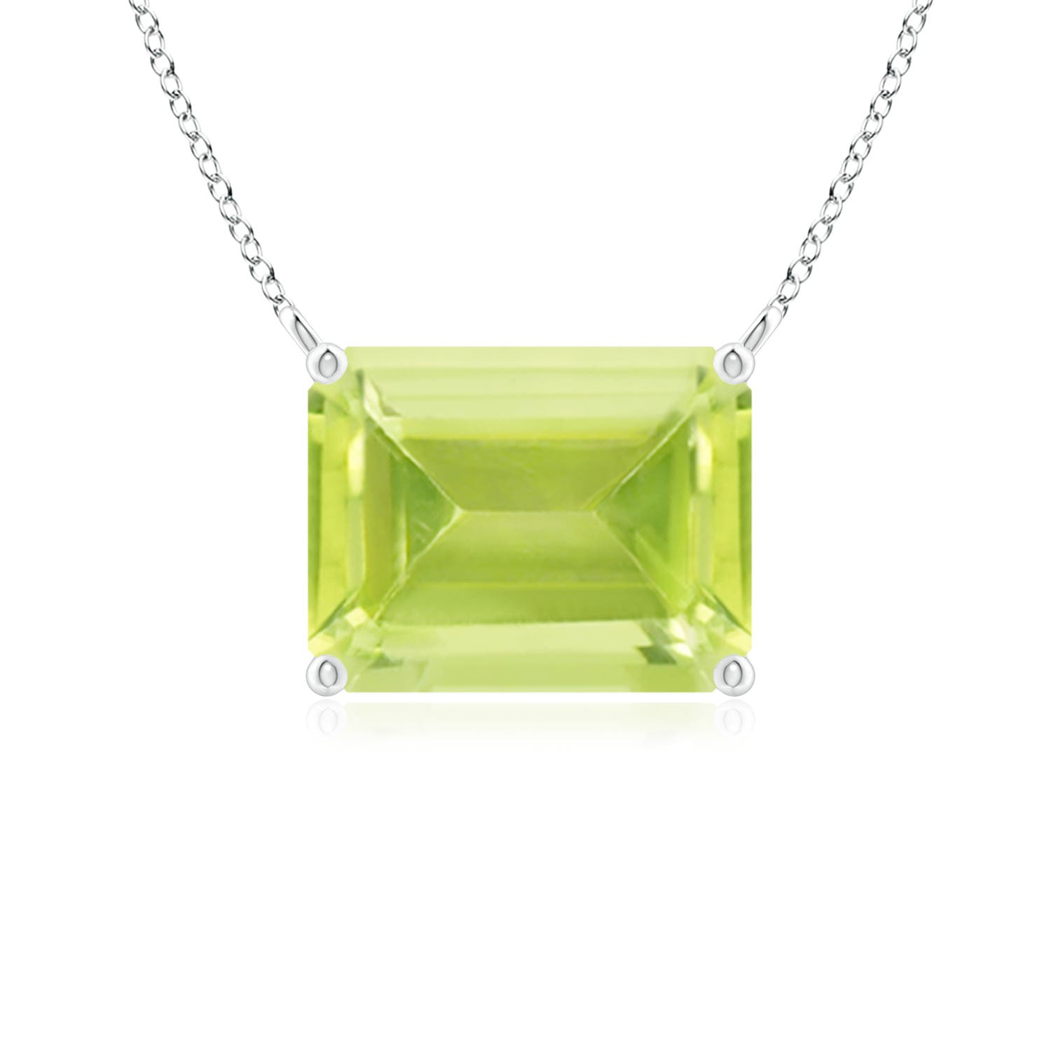 A - Peridot / 2.35 CT / 14 KT White Gold