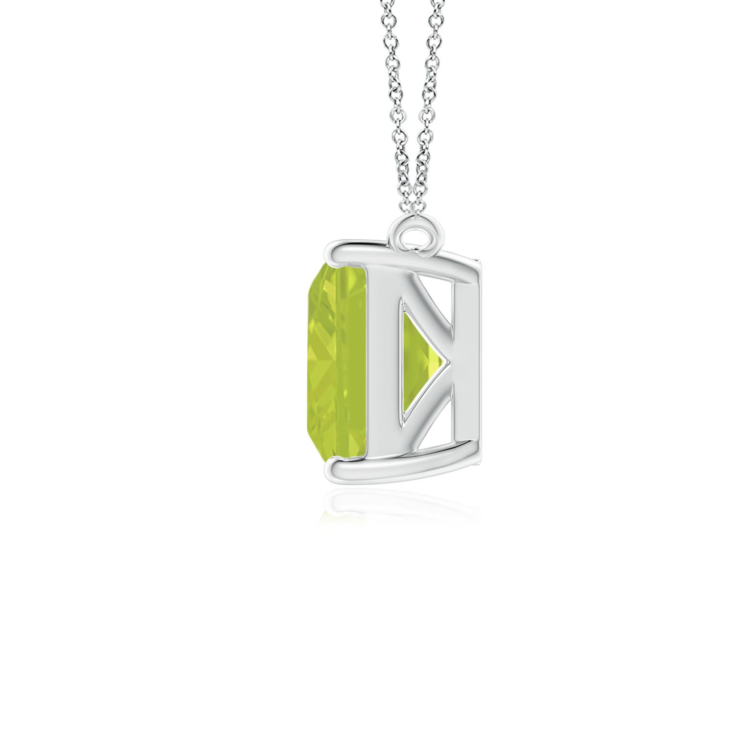 A - Peridot / 2.35 CT / 14 KT White Gold