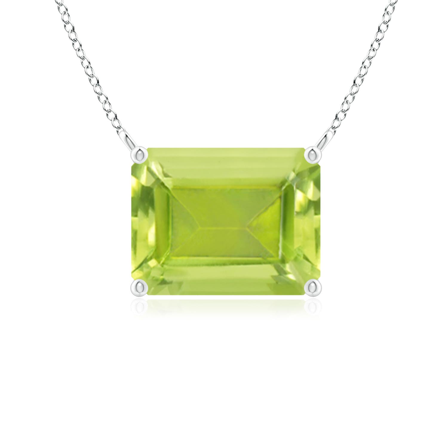 AA - Peridot / 2.35 CT / 14 KT White Gold