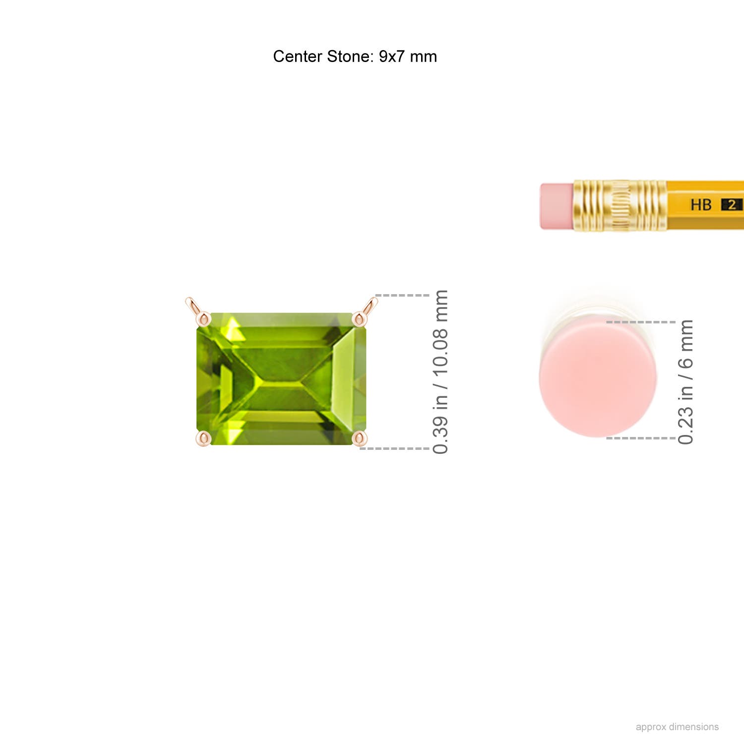 AAA - Peridot / 2.35 CT / 14 KT Rose Gold