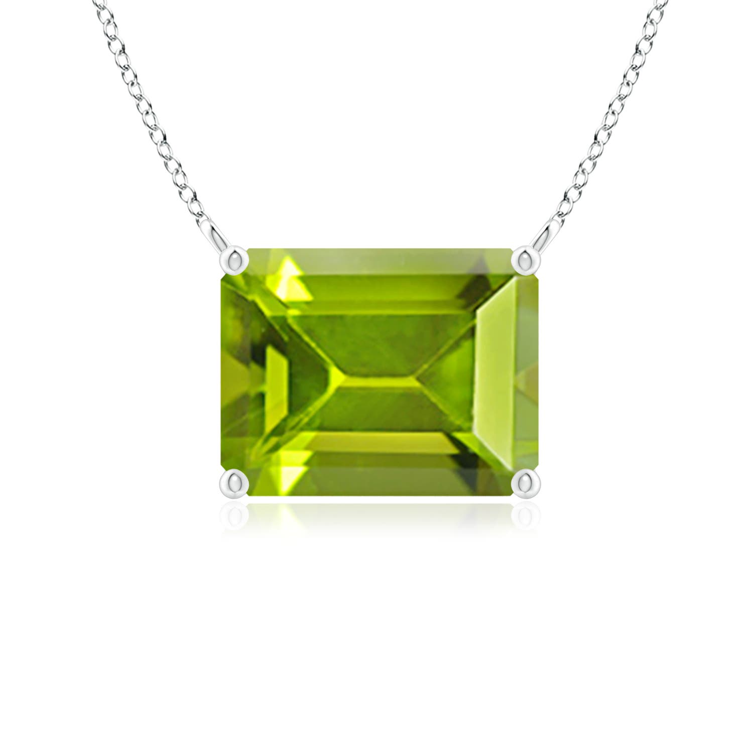 AAA - Peridot / 2.35 CT / 14 KT White Gold