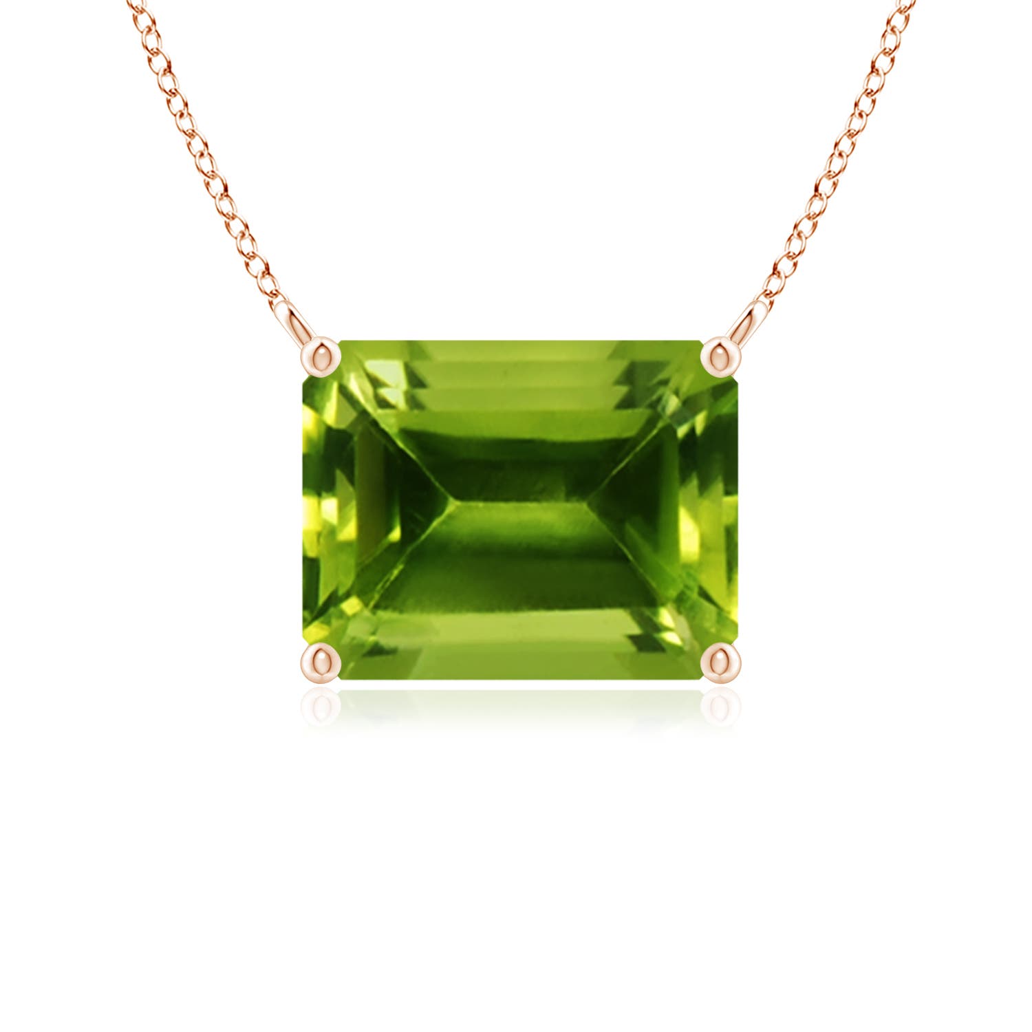 AAAA - Peridot / 2.35 CT / 14 KT Rose Gold