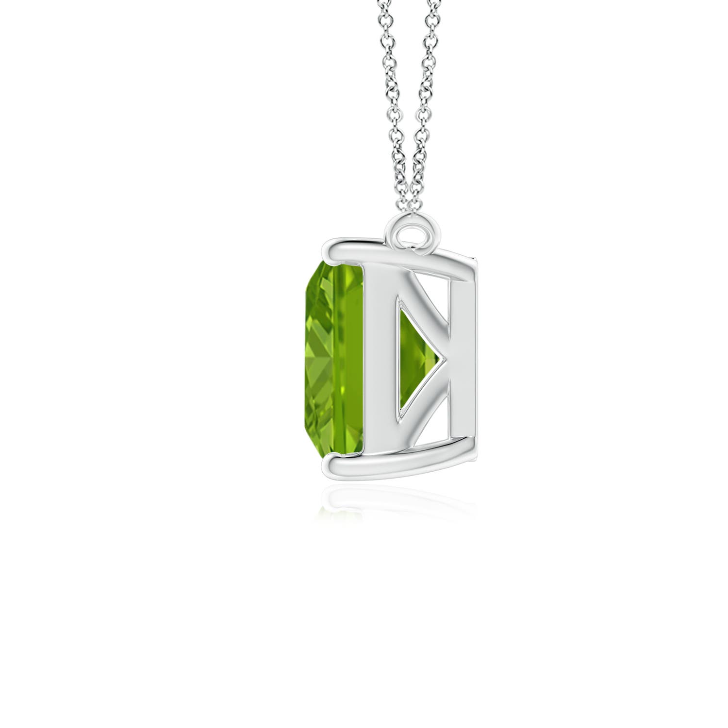 AAAA - Peridot / 2.35 CT / 14 KT White Gold