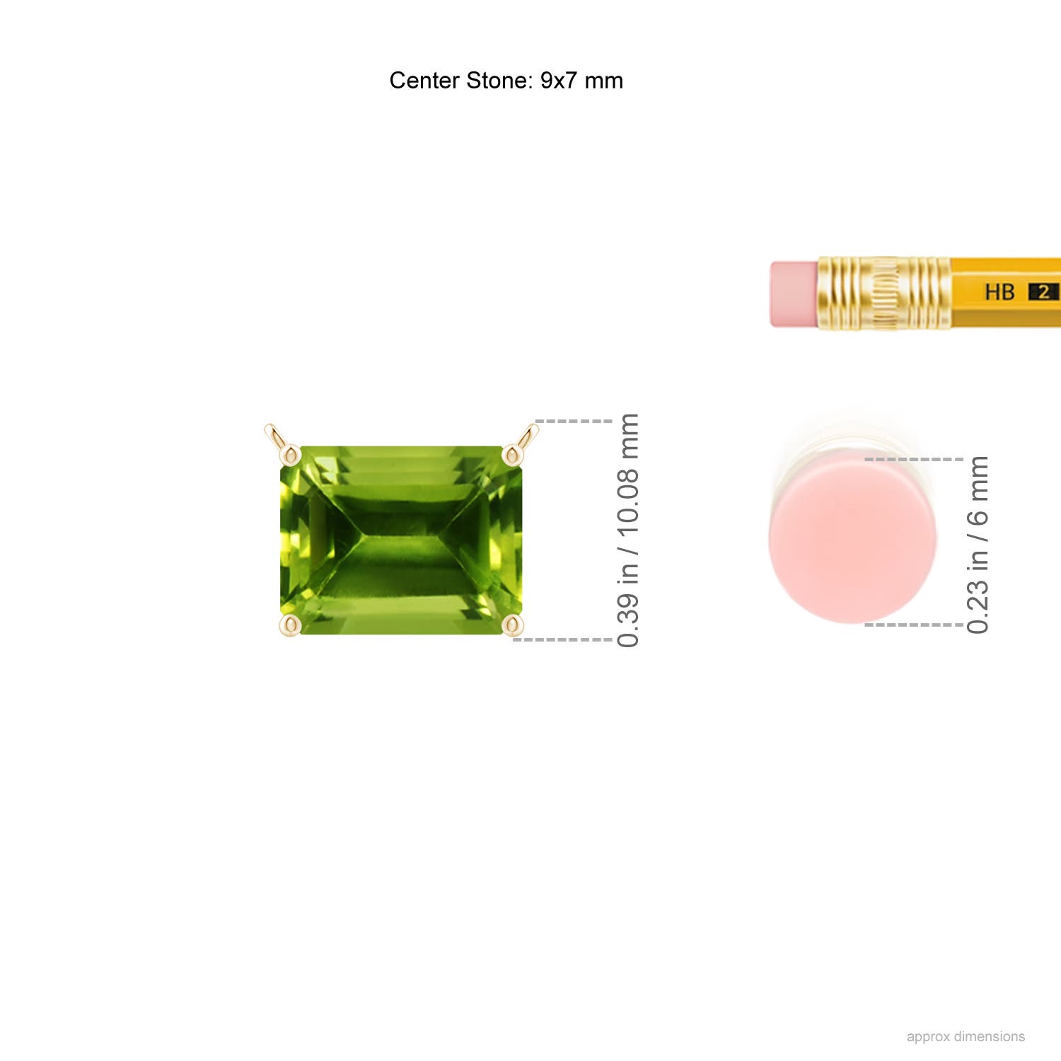 AAAA - Peridot / 2.35 CT / 14 KT Yellow Gold