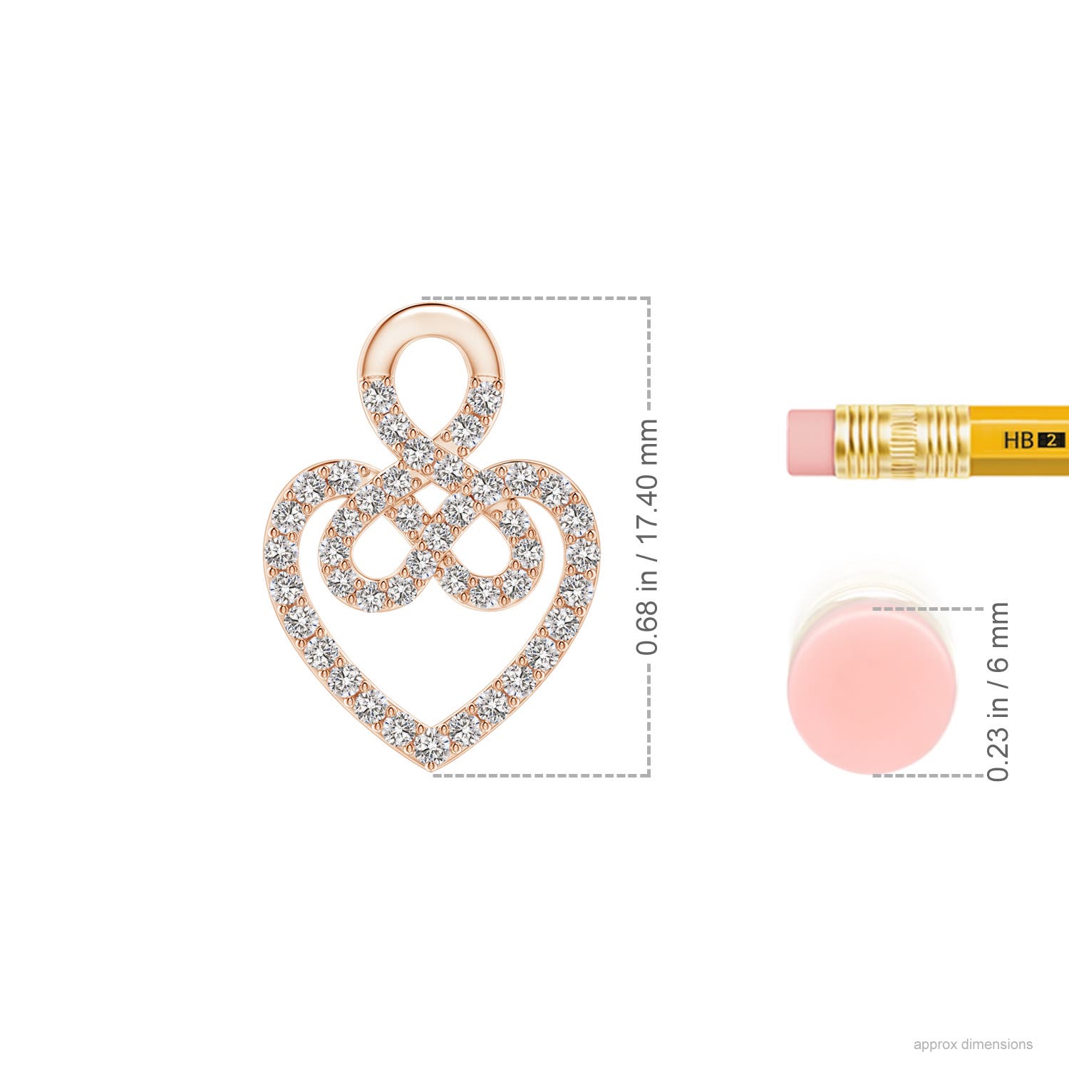 I-J, I1-I2 / 0.25 CT / 14 KT Rose Gold