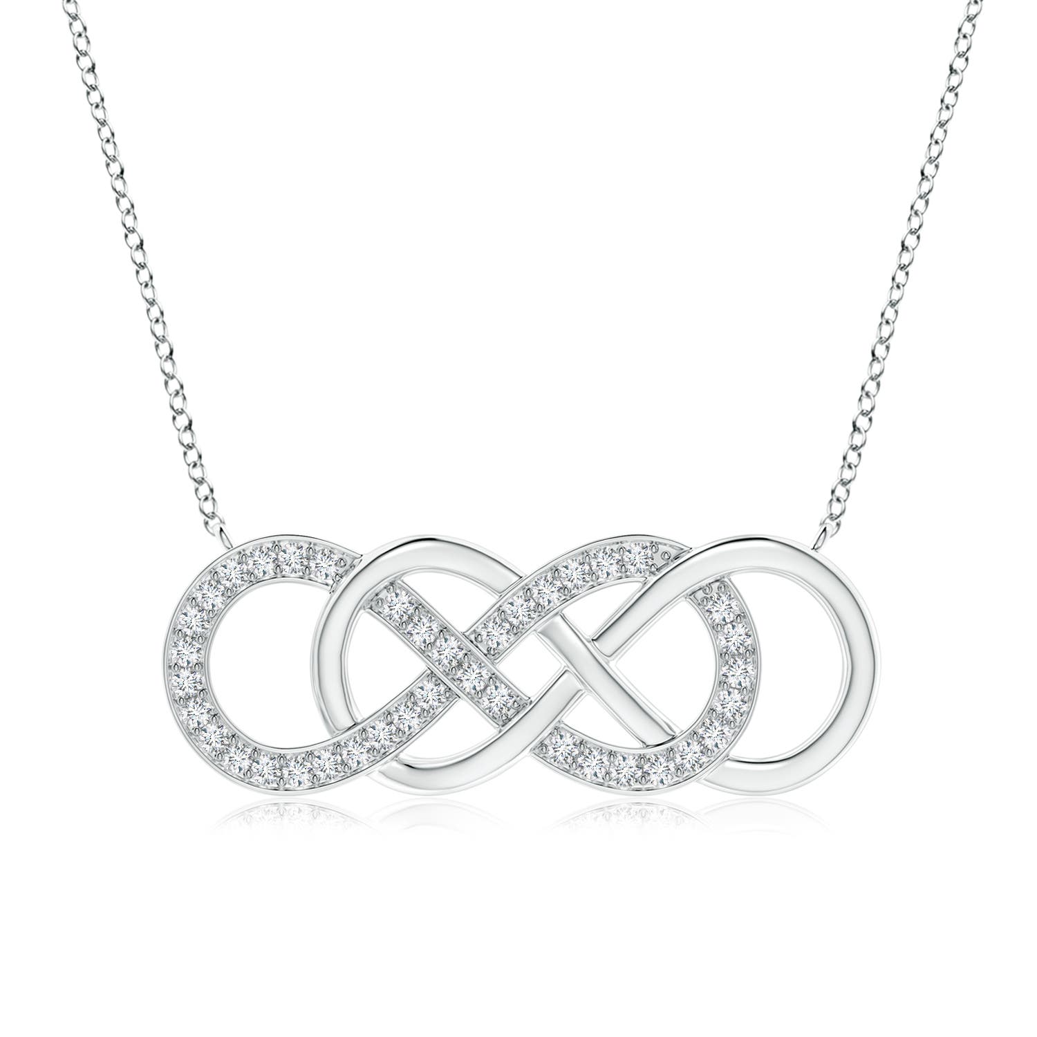 購入卸値 Angara Natural Diamond Infinity Pendant Necklace for