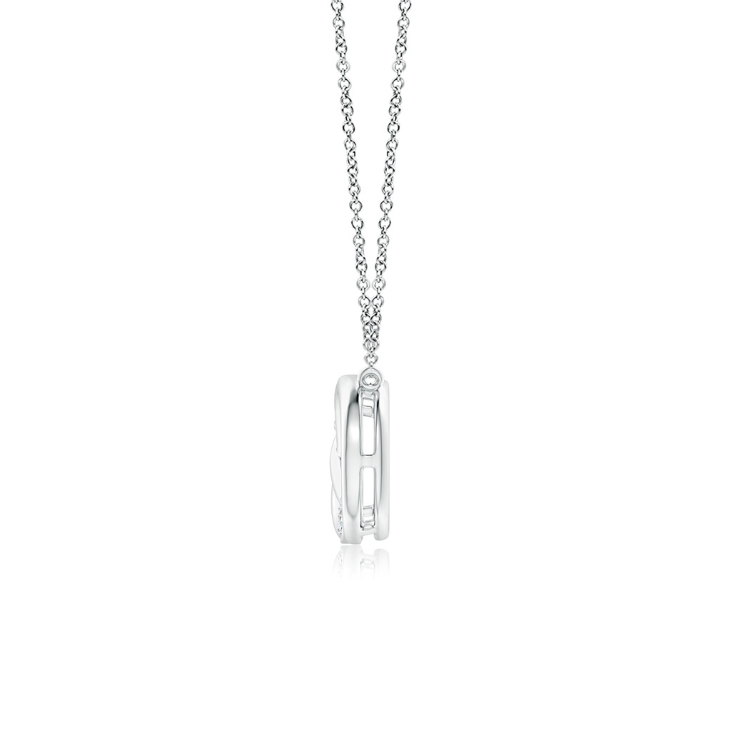 1mm GVS2 Pave-Set Diamond Horizontal Double Infinity Pendant in White Gold - side 1