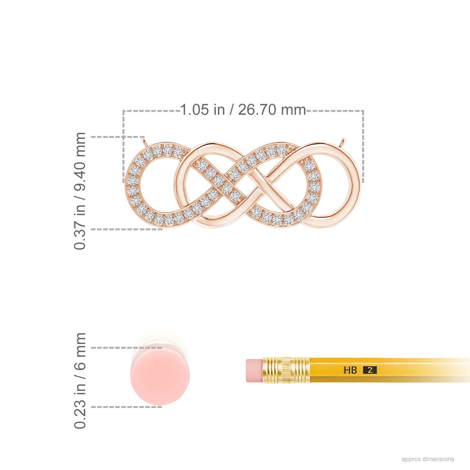 H, SI2 / 0.2 CT / 14 KT Rose Gold