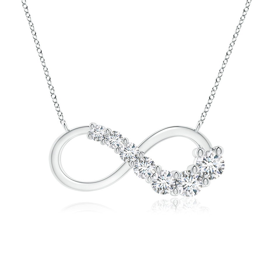 2.8mm GVS2 Diamond Horizontal Infinity Journey Pendant in P950 Platinum 