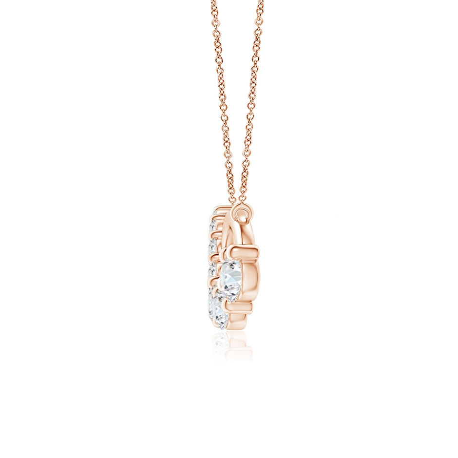 2.8mm GVS2 Diamond Horizontal Infinity Journey Pendant in Rose Gold side 1