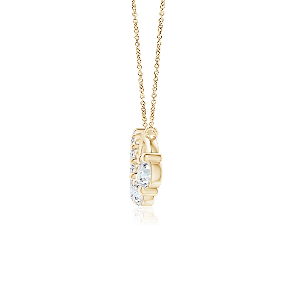 2.8mm GVS2 Diamond Horizontal Infinity Journey Pendant in Yellow Gold side 1