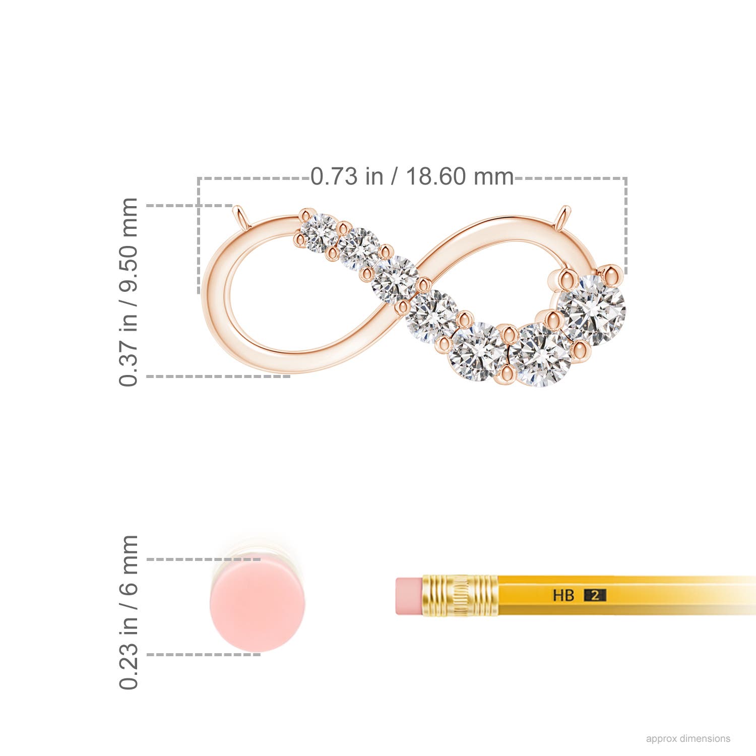 I-J, I1-I2 / 0.34 CT / 14 KT Rose Gold