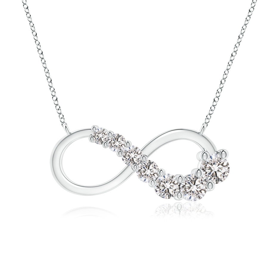 2.8mm IJI1I2 Diamond Horizontal Infinity Journey Pendant in White Gold 