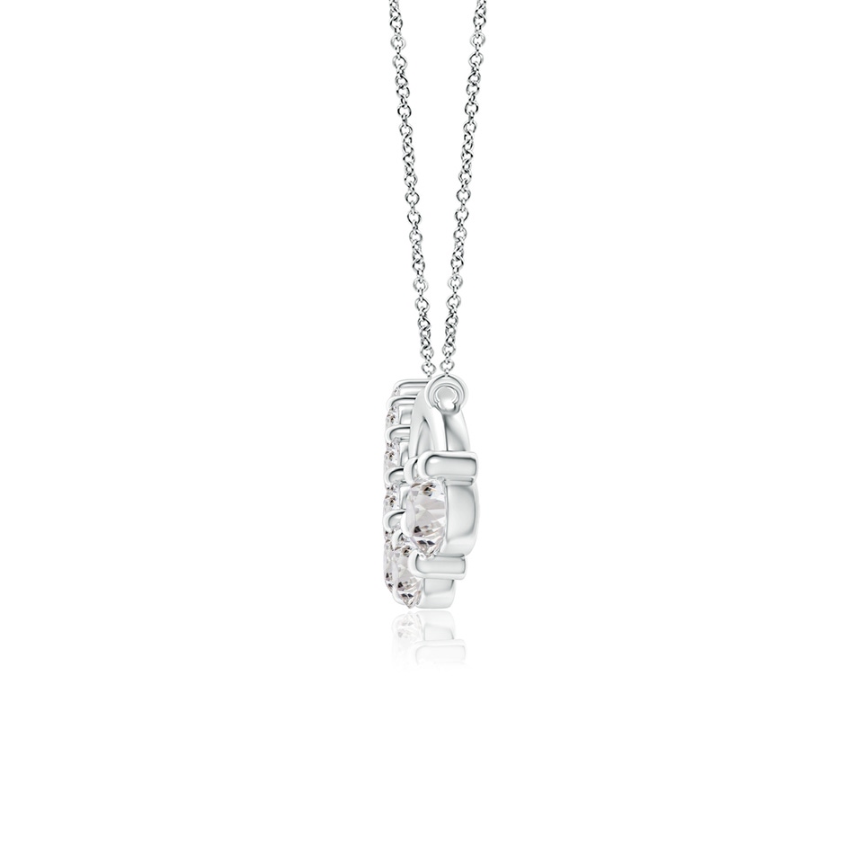 2.8mm IJI1I2 Diamond Horizontal Infinity Journey Pendant in White Gold side 1