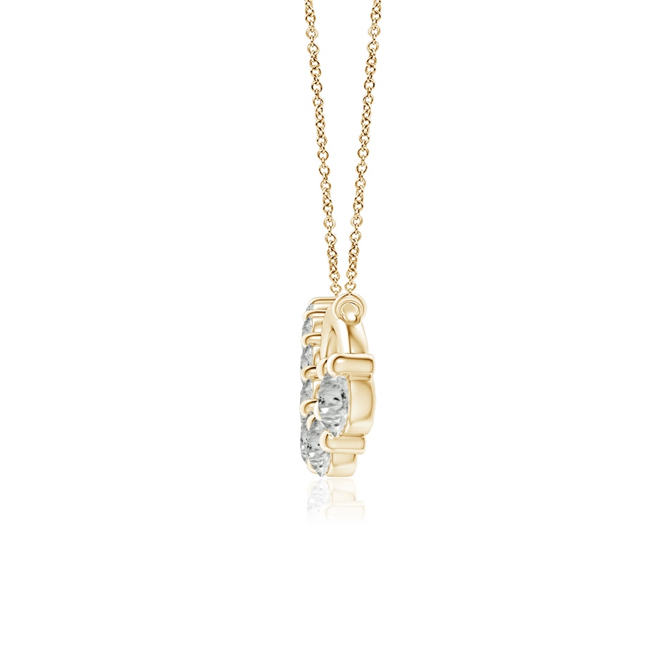 2.8mm KI3 Diamond Horizontal Infinity Journey Pendant in Yellow Gold side 1