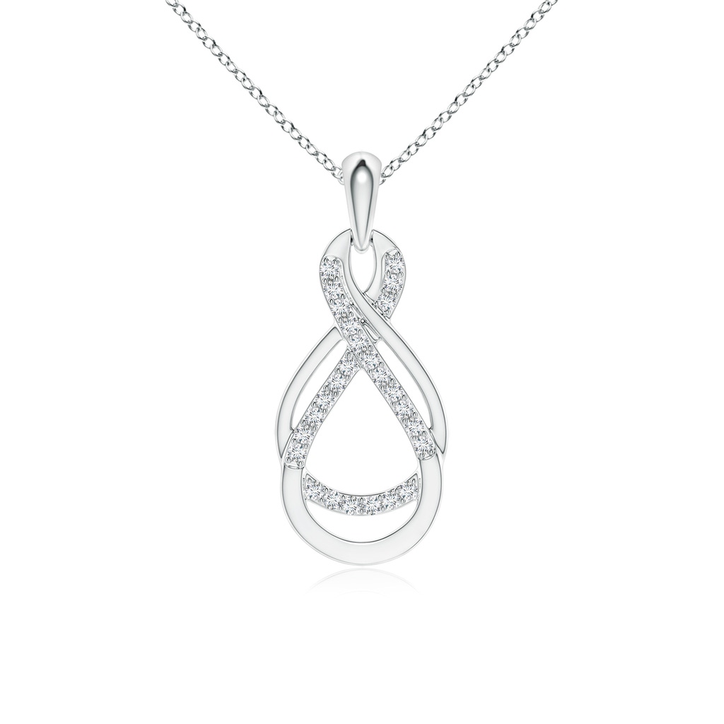 1mm GVS2 Diamond Double Infinity Pendant in P950 Platinum