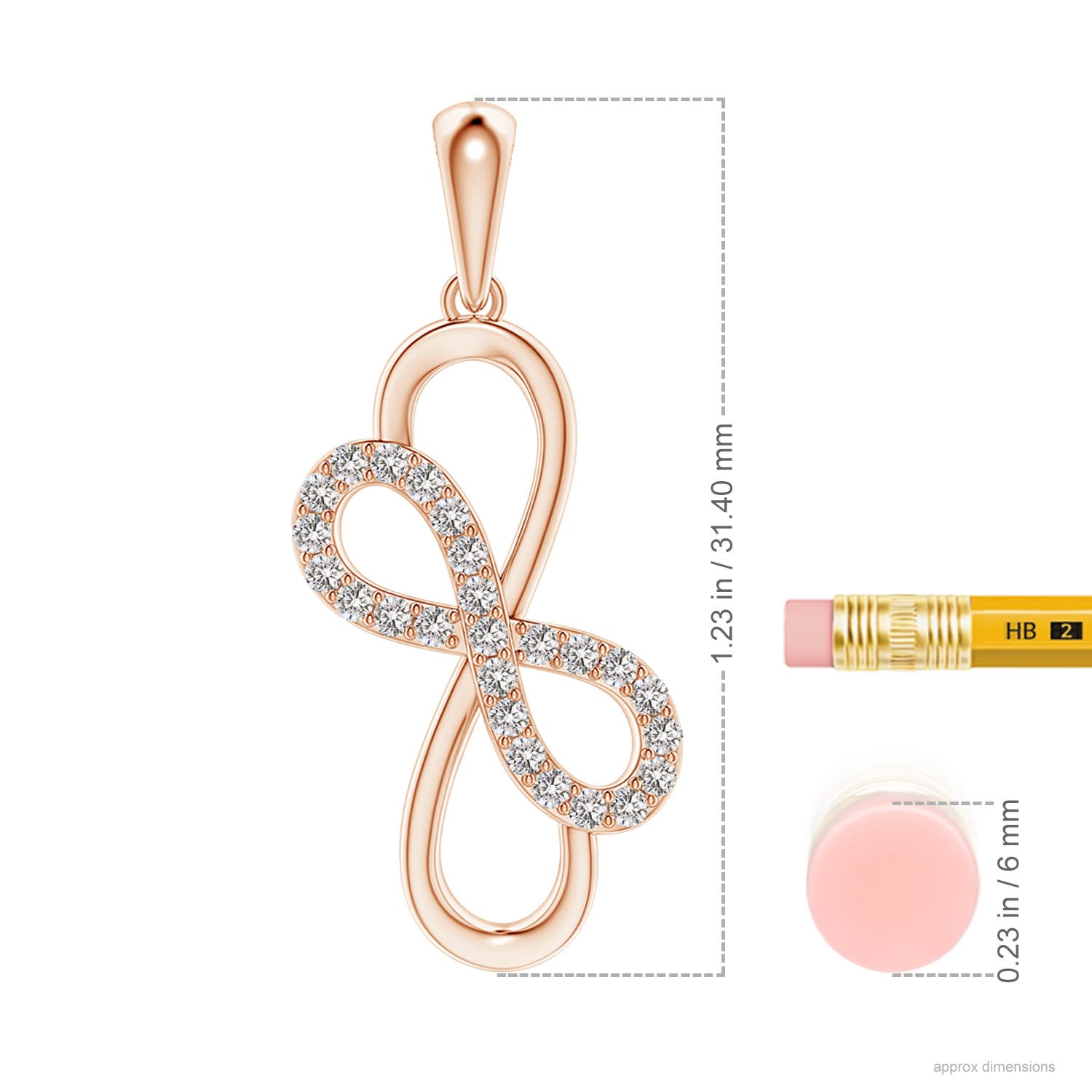 I-J, I1-I2 / 0.25 CT / 14 KT Rose Gold