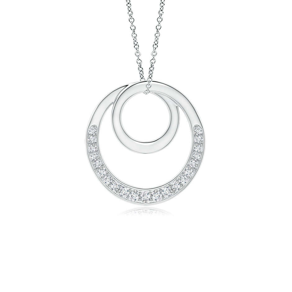 1.3mm GVS2 Pave-Set Diamond Infinity Circle Pendant in P950 Platinum 