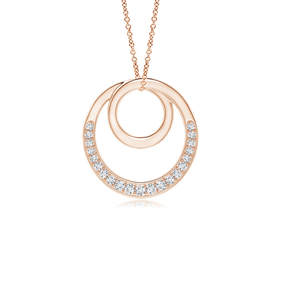 1.3mm GVS2 Pave-Set Diamond Infinity Circle Pendant in Rose Gold 