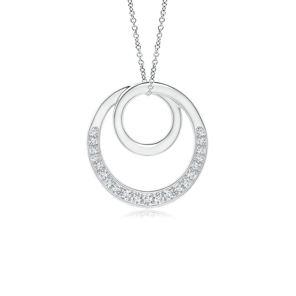 1.3mm GVS2 Pave-Set Diamond Infinity Circle Pendant in White Gold