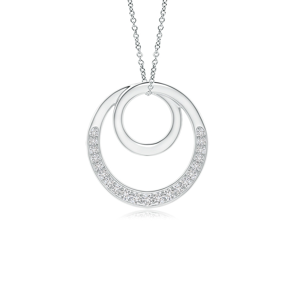 1.3mm HSI2 Pave-Set Diamond Infinity Circle Pendant in P950 Platinum 