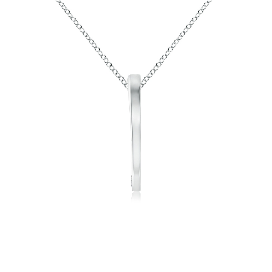 1.3mm HSI2 Pave-Set Diamond Infinity Circle Pendant in P950 Platinum side 1