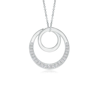1.3mm HSI2 Pave-Set Diamond Infinity Circle Pendant in White Gold