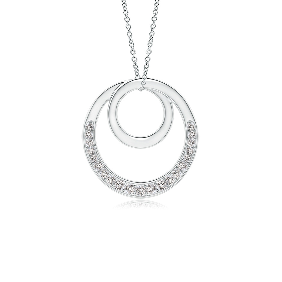 1.3mm IJI1I2 Pave-Set Diamond Infinity Circle Pendant in P950 Platinum 