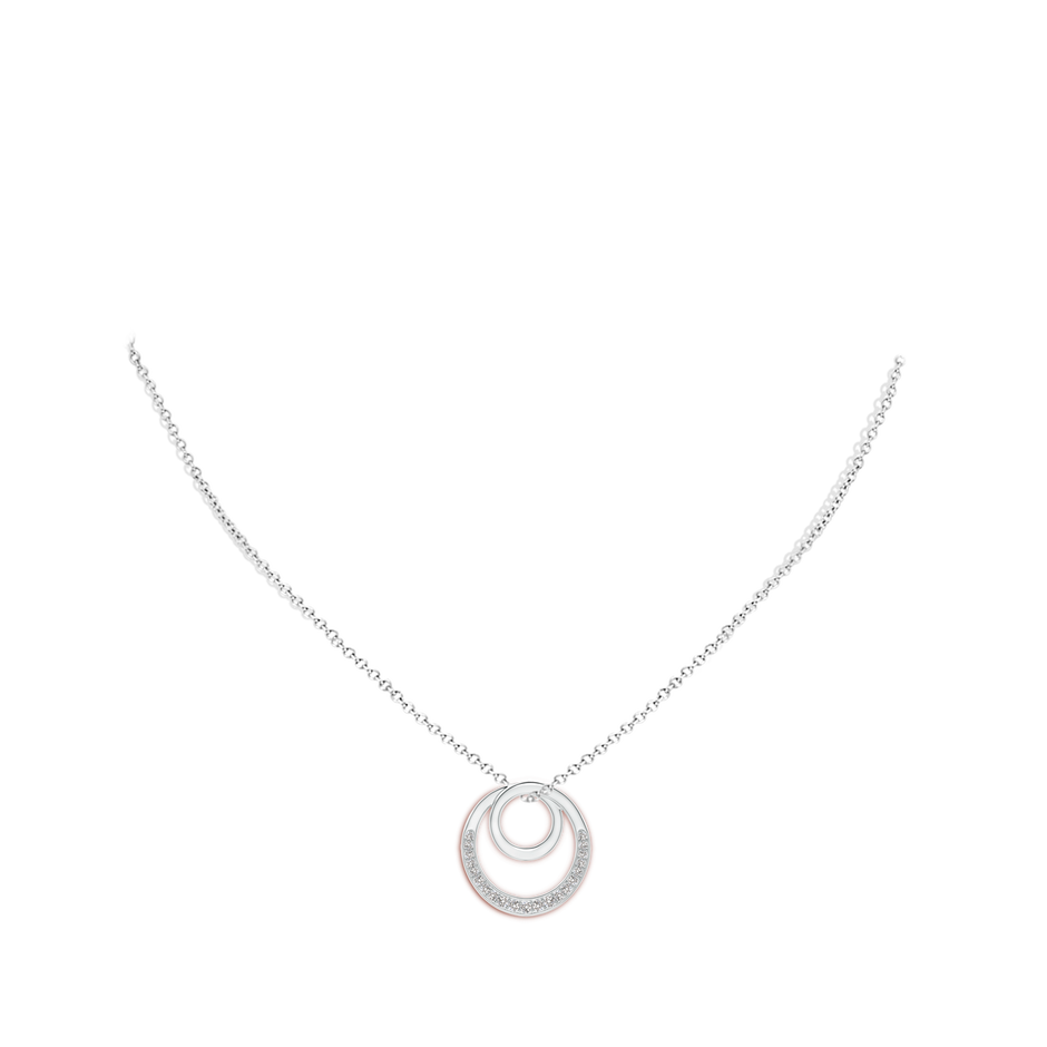1.3mm IJI1I2 Pave-Set Diamond Infinity Circle Pendant in P950 Platinum body-neck
