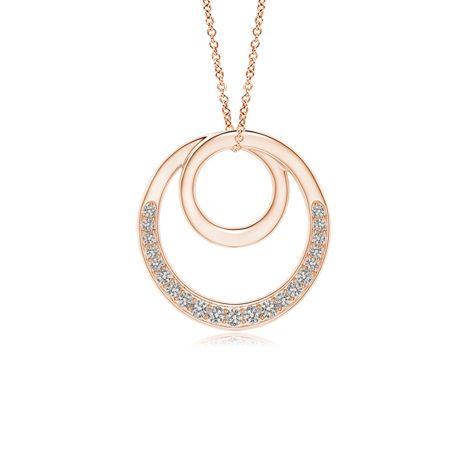 1.3mm KI3 Pave-Set Diamond Infinity Circle Pendant in Rose Gold 