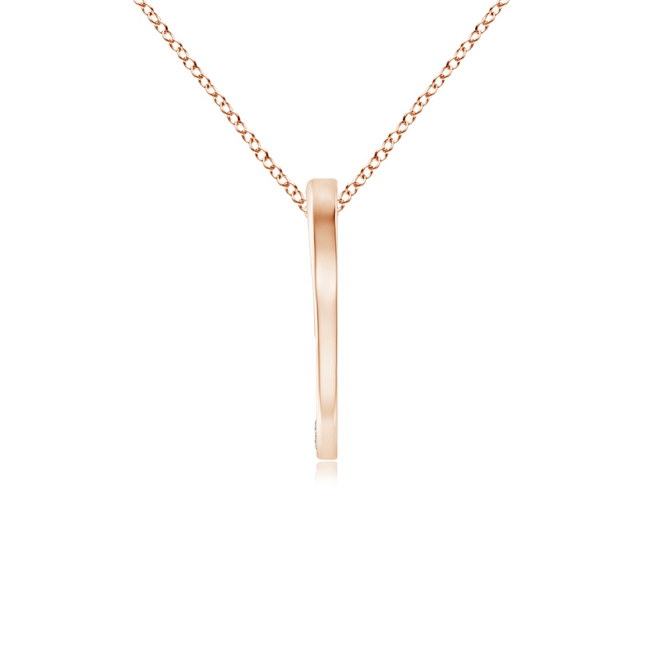 1.3mm KI3 Pave-Set Diamond Infinity Circle Pendant in Rose Gold side 1