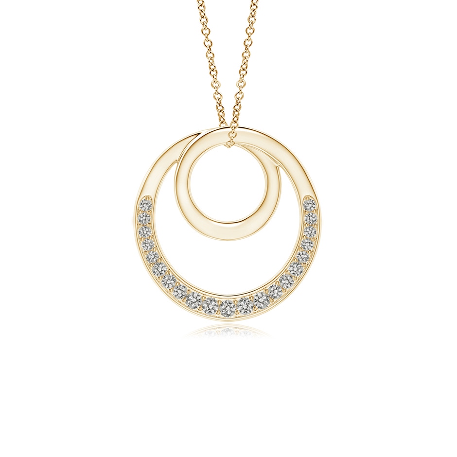 1.3mm KI3 Pave-Set Diamond Infinity Circle Pendant in Yellow Gold 