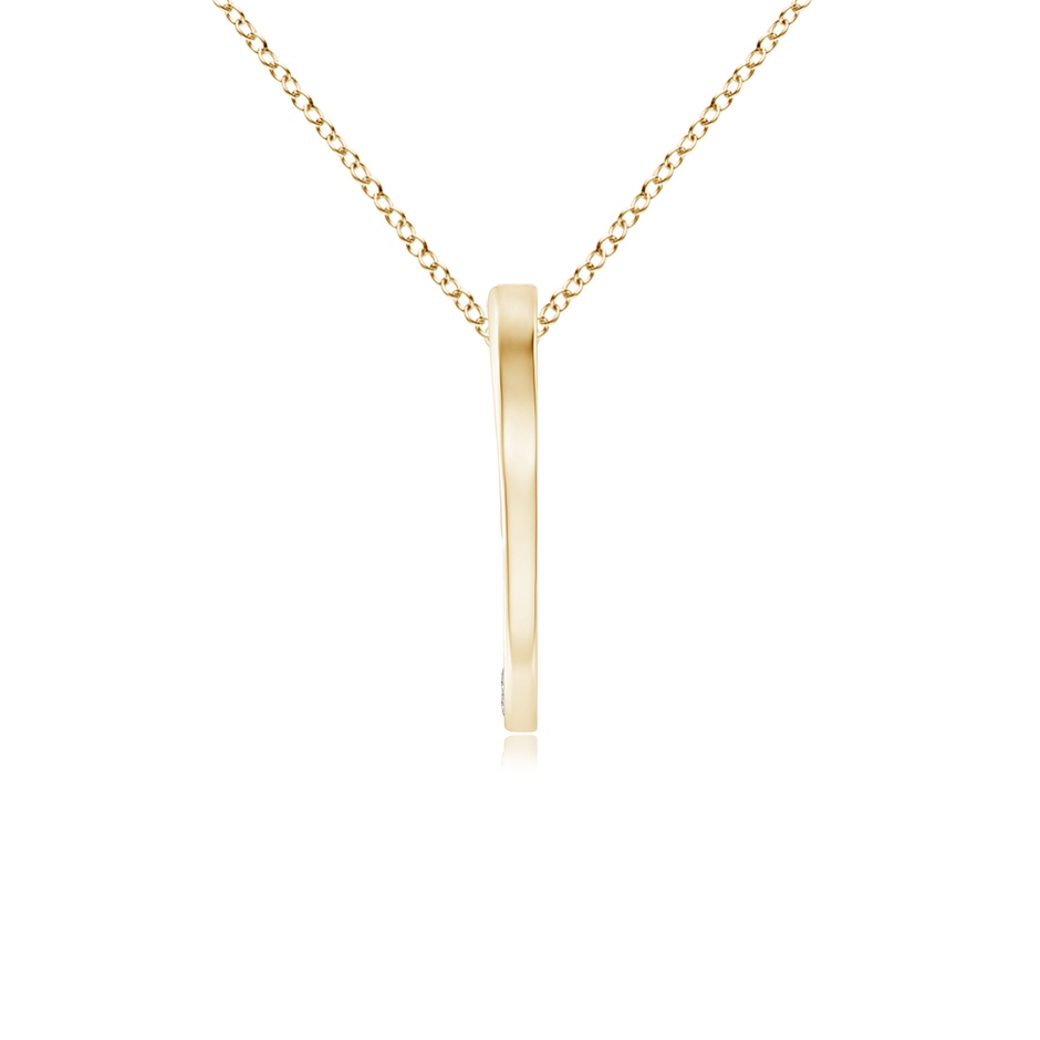 1.3mm KI3 Pave-Set Diamond Infinity Circle Pendant in Yellow Gold side 1
