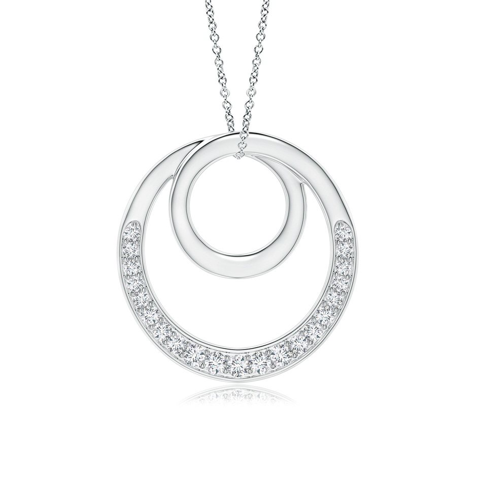 1.6mm GVS2 Pave-Set Diamond Infinity Circle Pendant in White Gold 