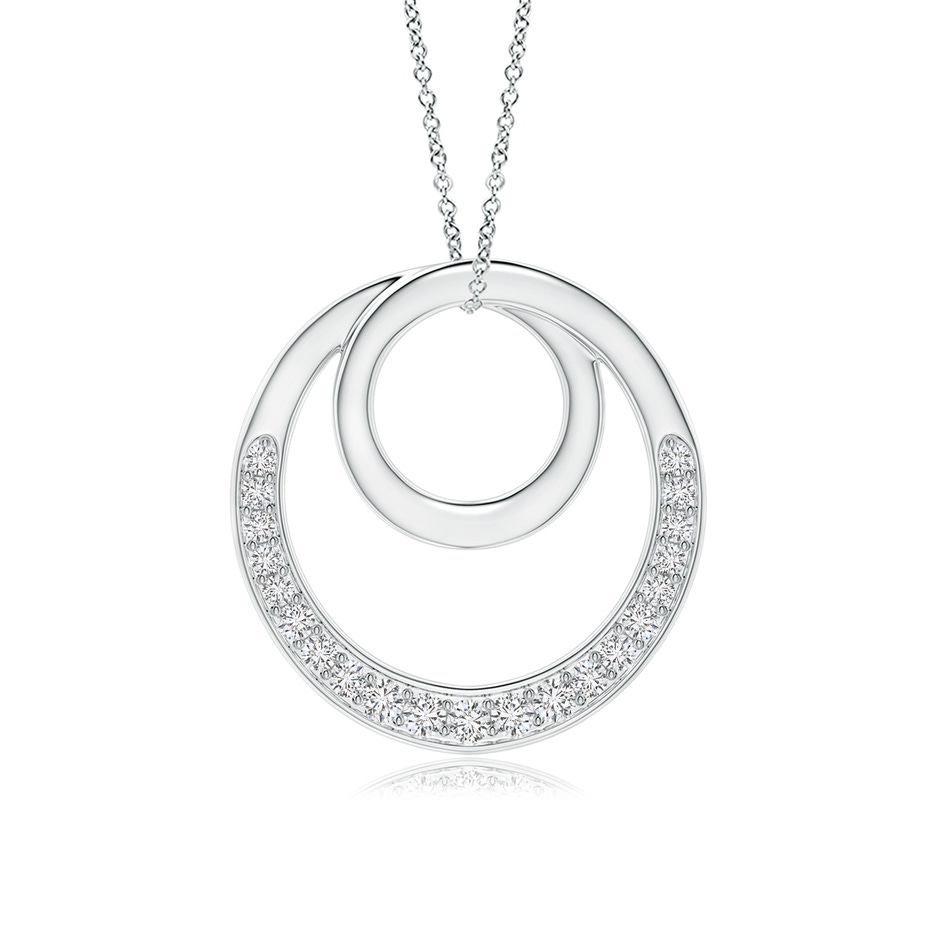 1.6mm HSI2 Pave-Set Diamond Infinity Circle Pendant in White Gold 