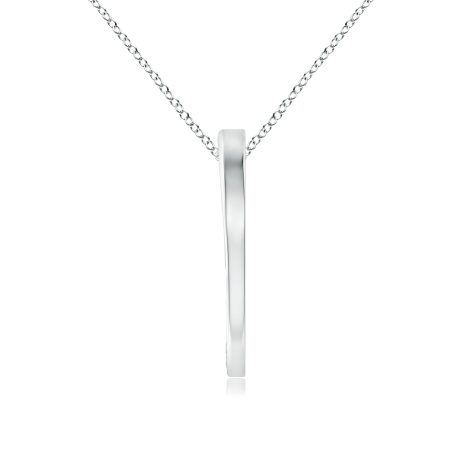 1.6mm HSI2 Pave-Set Diamond Infinity Circle Pendant in White Gold side 1