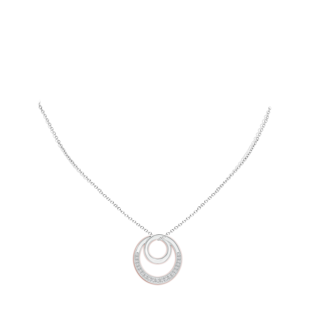 1.6mm HSI2 Pave-Set Diamond Infinity Circle Pendant in White Gold Body-Neck