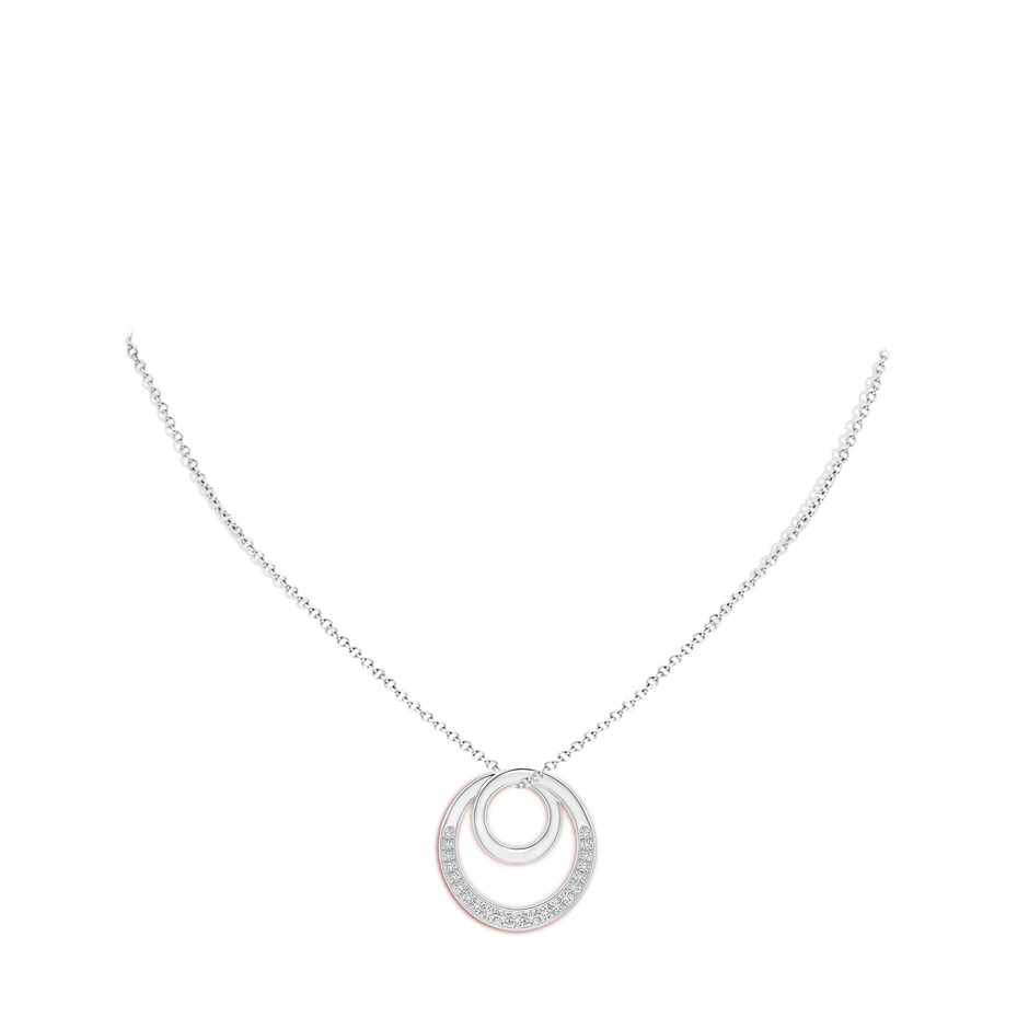 1.6mm HSI2 Pave-Set Diamond Infinity Circle Pendant in White Gold body-neck