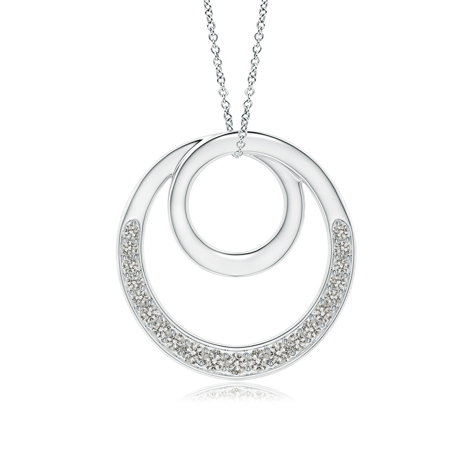 1.6mm KI3 Pave-Set Diamond Infinity Circle Pendant in White Gold 