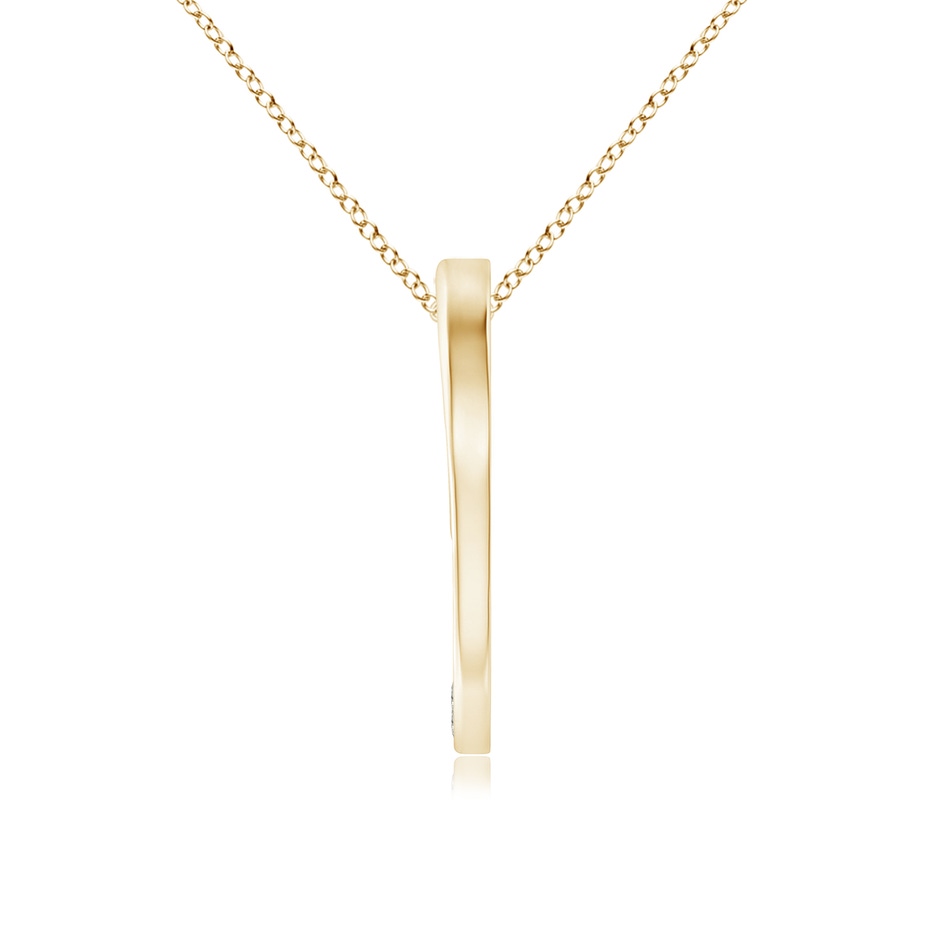 1.6mm KI3 Pave-Set Diamond Infinity Circle Pendant in Yellow Gold side 1