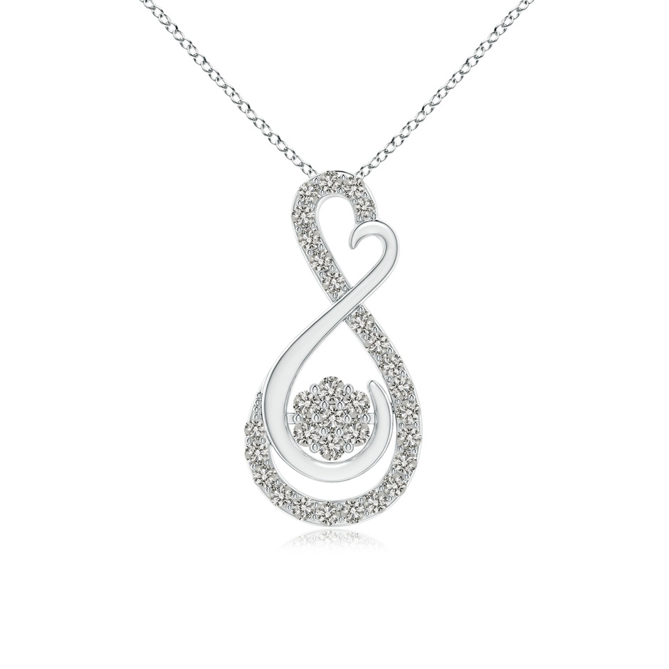 1.25mm KI3 Cluster Diamond Infinity Heart Pendant in P950 Platinum 