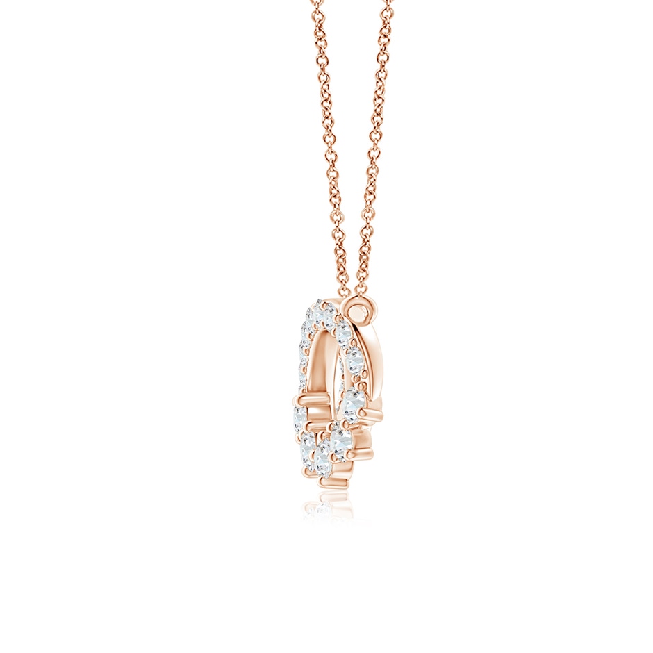 1.65mm GVS2 Diamond Horizontal Infinity Journey Pendant in Rose Gold side 1