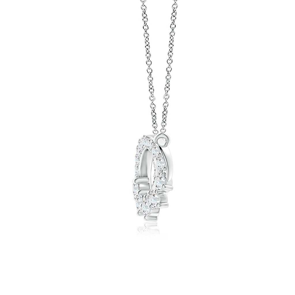 1.65mm GVS2 Diamond Horizontal Infinity Journey Pendant in White Gold - side 1