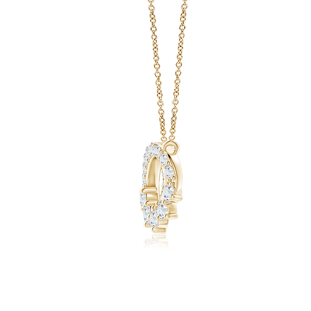 1.65mm GVS2 Diamond Horizontal Infinity Journey Pendant in Yellow Gold - side 1