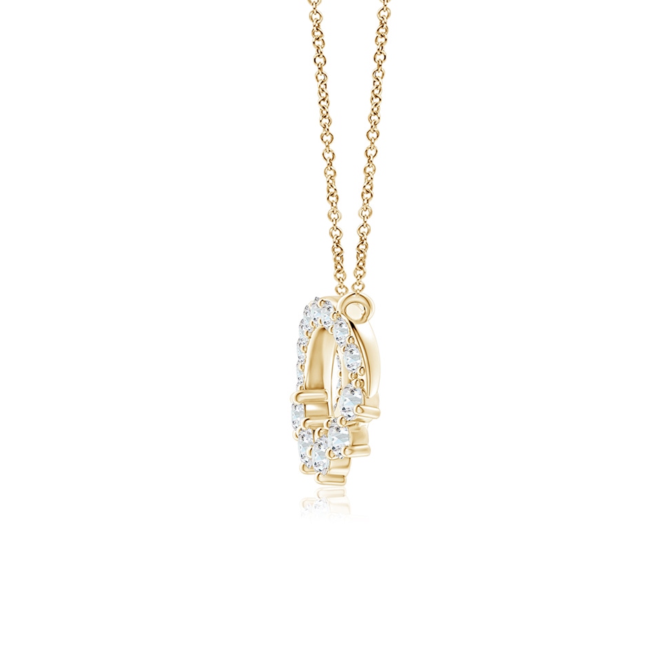 1.65mm GVS2 Diamond Horizontal Infinity Journey Pendant in Yellow Gold side 1